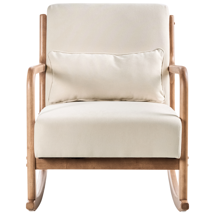 Beliani - SKOVDE - Schommelstoel - Lichtbeige - Polyester