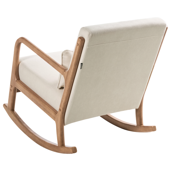 Beliani - SKOVDE - Schommelstoel - Lichtbeige - Polyester