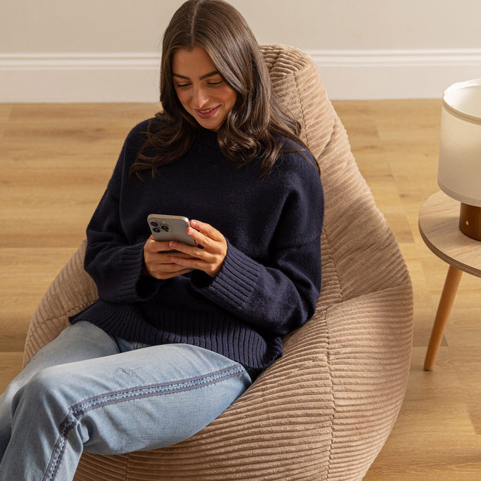 icon Dalton Zitzak - Ribfluweel - Mocha