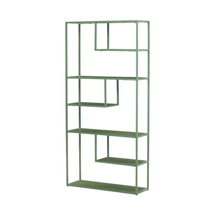 Nest living Jaxx Metalen Boekenkast Groen - 164 x 80 cm