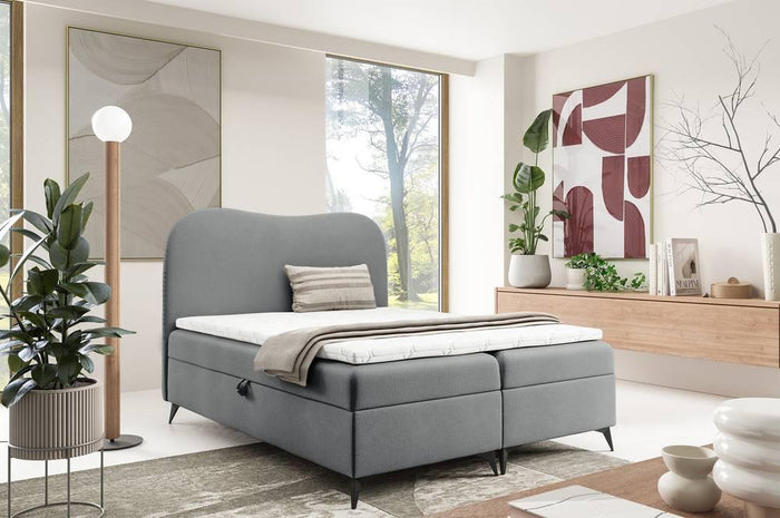 NADUVI Collection Boxspring Adler bouclé met opbergruimte 140 x 200 cm