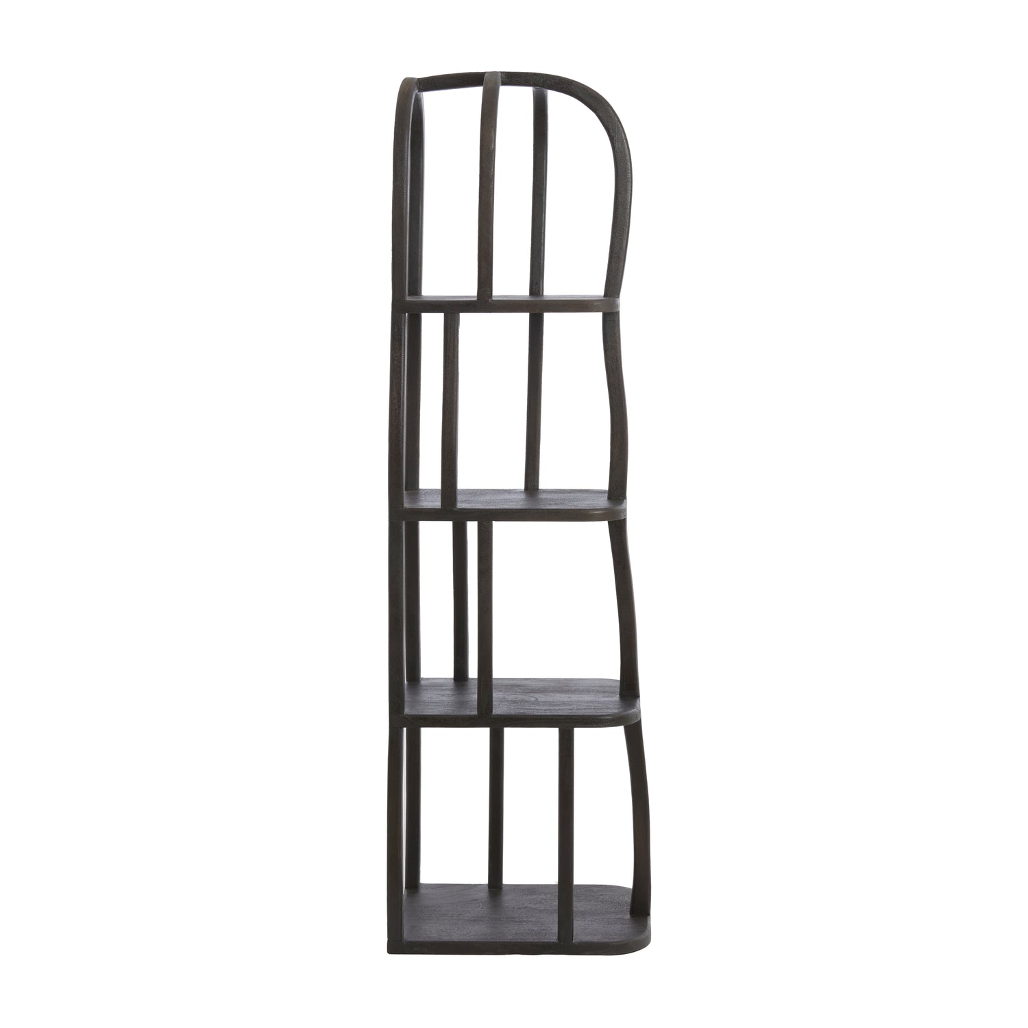 Light&living Kast open 53x40x175 cm LOWE hout mat donker roodbruin