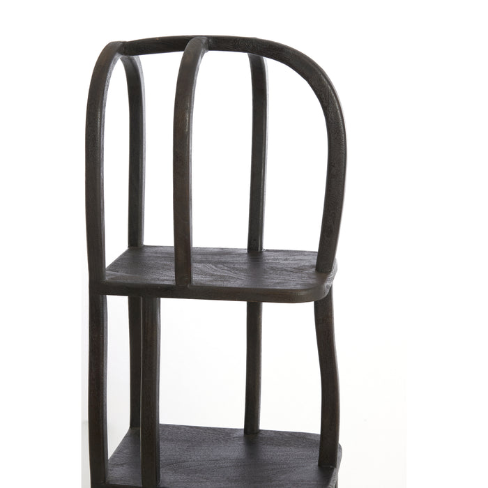 Light&living Kast open 53x40x175 cm LOWE hout mat donker roodbruin