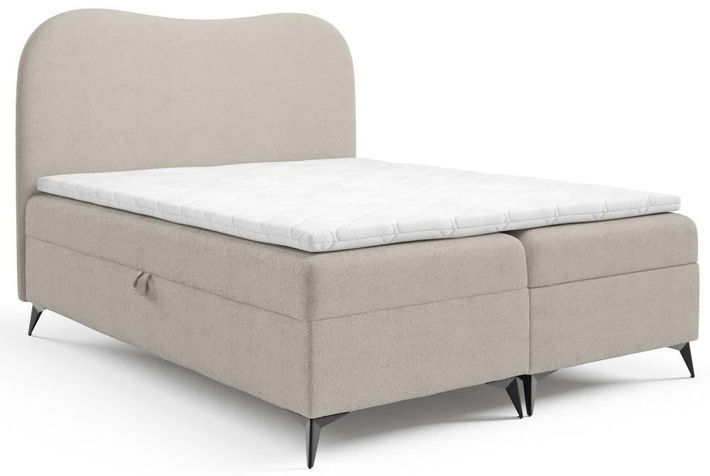 NADUVI Collection Boxspring Adler bouclé met opbergruimte 160 x 200 cm