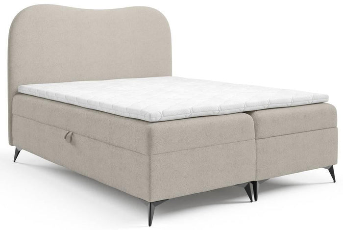 NADUVI Collection Boxspring Adler bouclé met opbergruimte 140 x 200 cm