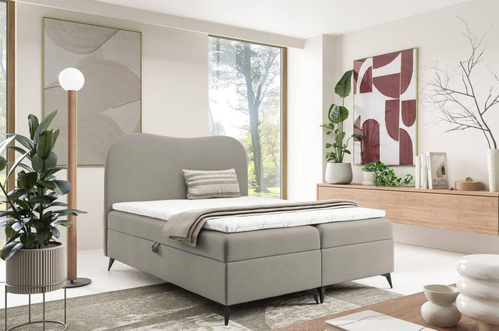 NADUVI Collection Boxspring Adler bouclé met opbergruimte 140 x 200 cm