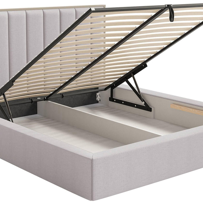 NADUVI Collection Bedframe Taavi chenille met opbergruimte en