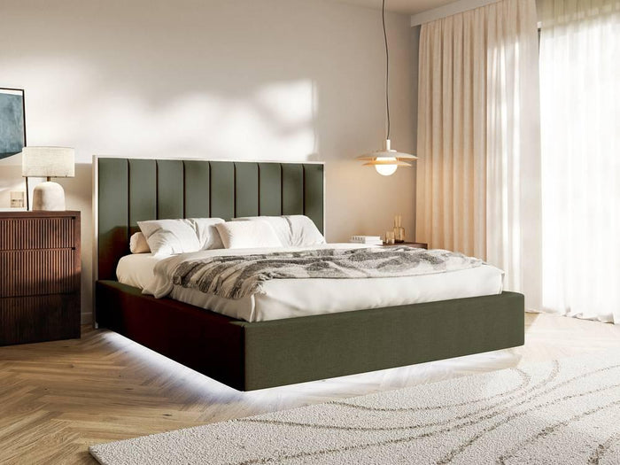 NADUVI Collection Bedframe Taavi chenille met verlichting 140 x 200 cm