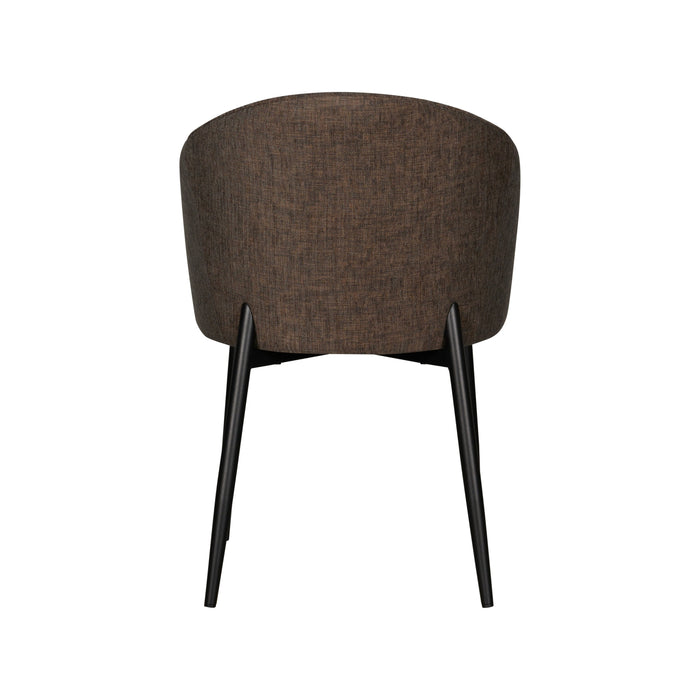 Eetkamerstoel Donna - Bruin - Textiel - 55x82x61cm (BxHxD)