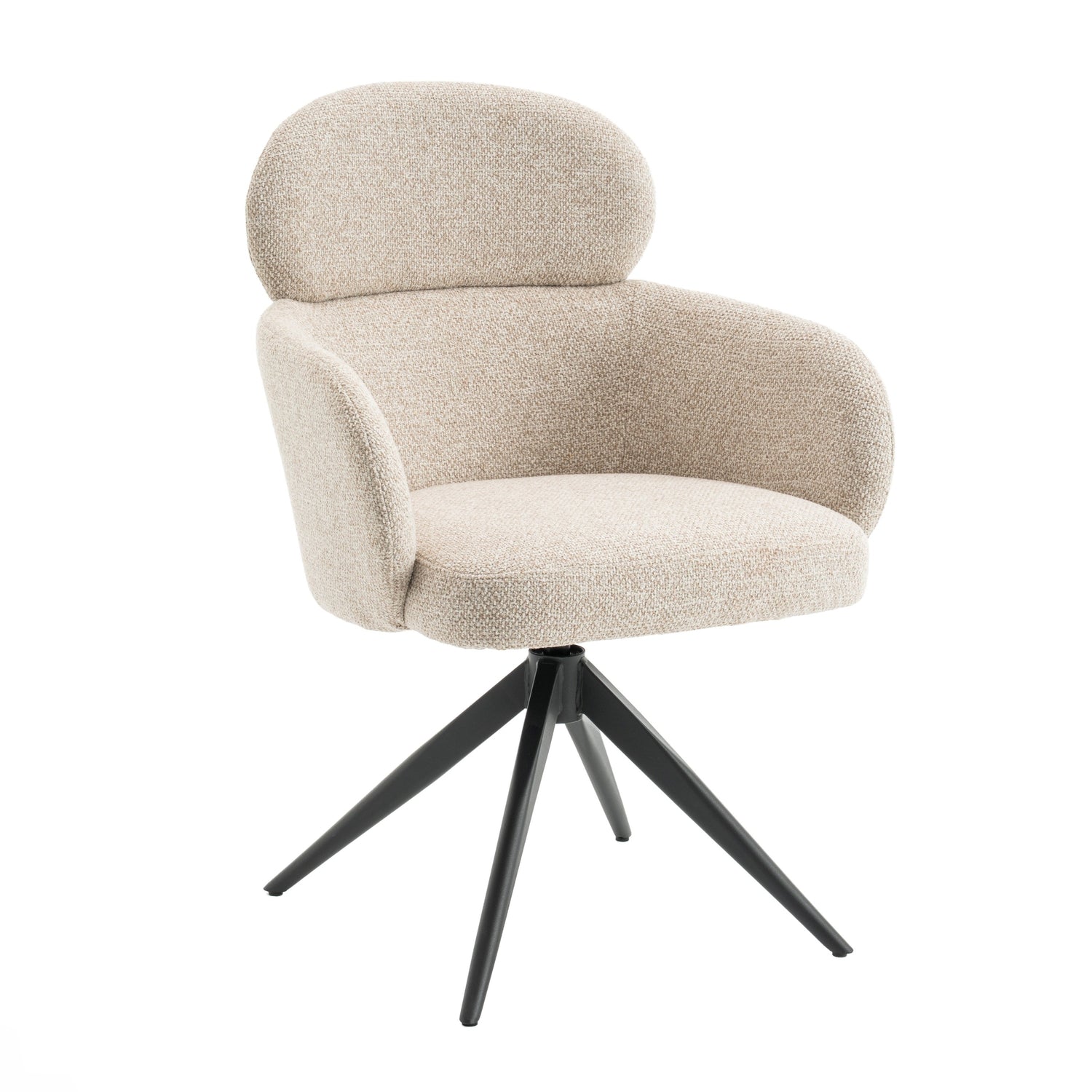 Eetkamerstoel Twin - Grijs|Beige|Creme - Textiel