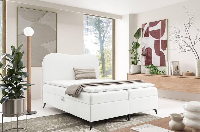 NADUVI Collection Boxspring Adler bouclé met opbergruimte 160 x 200 cm