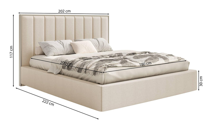 NADUVI Collection Bedframe Taavi fluweel met opbergruimte en