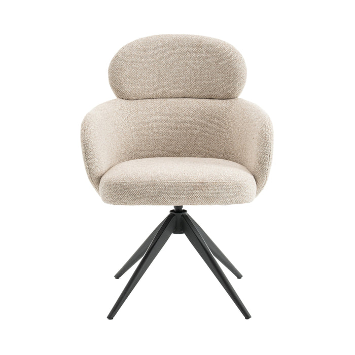 Eetkamerstoel Twin - Creme|Grijs|Beige - Textiel