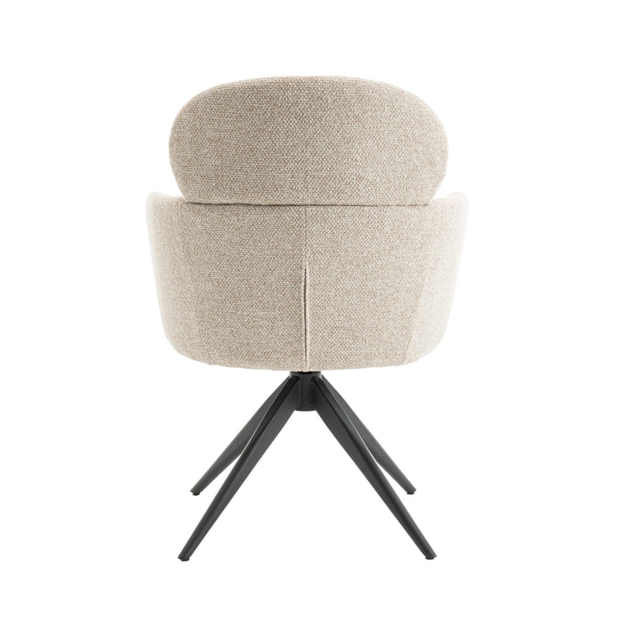 Eetkamerstoel Twin - Grijs|Beige|Creme - Textiel