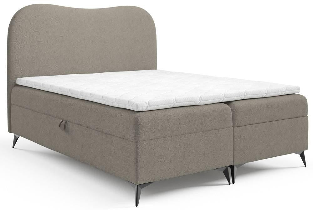 NADUVI Collection Boxspring Adler bouclé met opbergruimte 160 x 200 cm