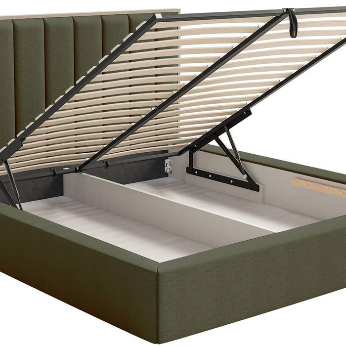 NADUVI Collection Bedframe Taavi chenille met opbergruimte en