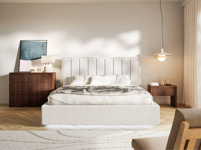 NADUVI Collection Bedframe Taavi chenille met opbergruimte en