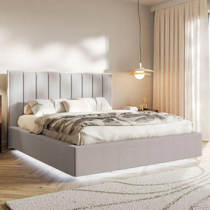 NADUVI Collection Bedframe Taavi chenille met opbergruimte en