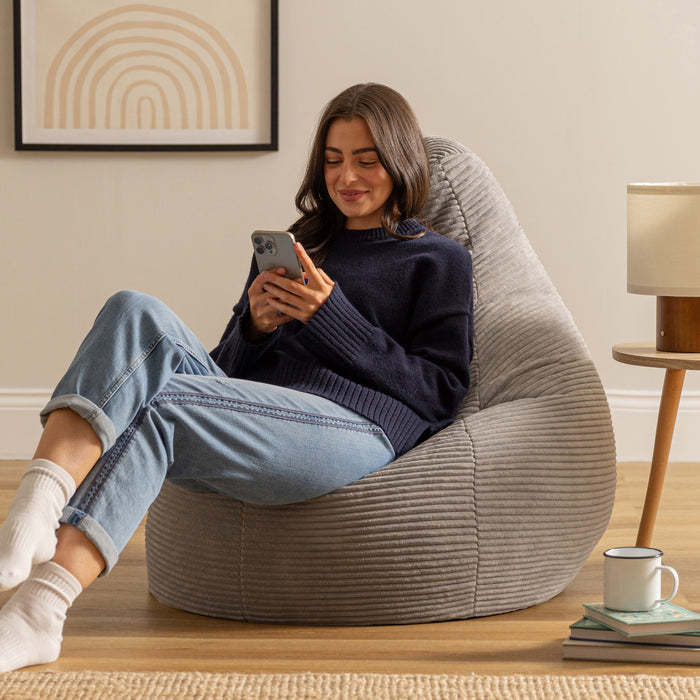 icon Dalton Zitzak - Ribfluweel - Grijs