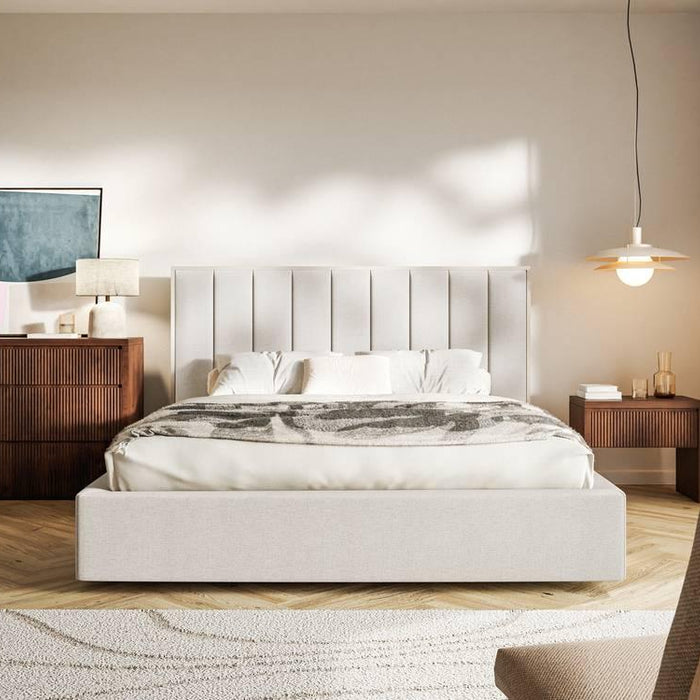 NADUVI Collection Bedframe Taavi chenille met opbergruimte 140 x 200