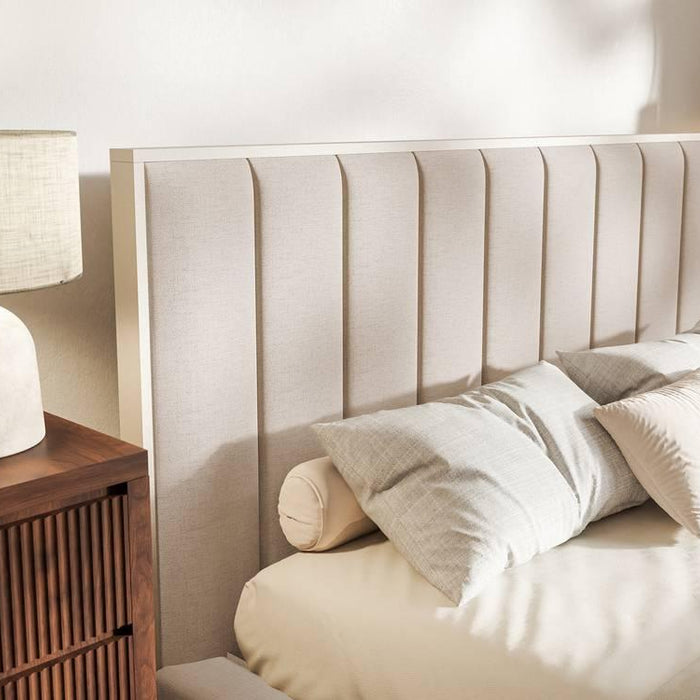 NADUVI Collection Bedframe Taavi chenille met opbergruimte en