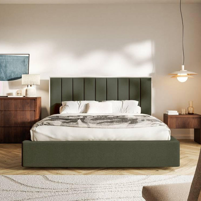 NADUVI Collection Bedframe Taavi chenille 140 x 200 cm