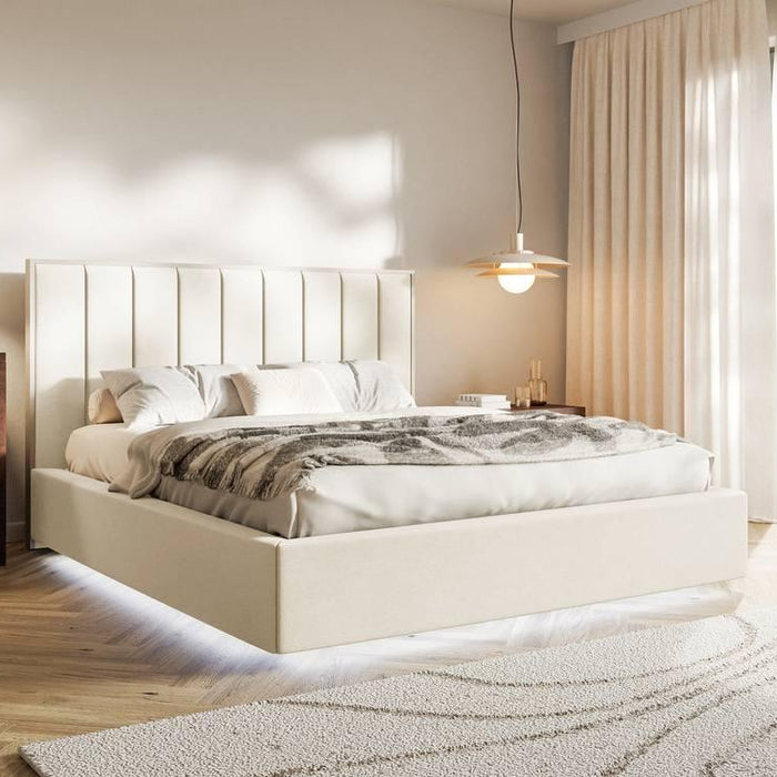 NADUVI Collection Bedframe Taavi fluweel met verlichting 140 x 200 cm