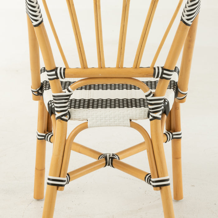 J-Line stoel Live - rotan|kunststof - naturel|zwart