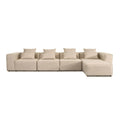 HOME DELUXE Modulaire 4-zitsbank met Hocker - Beige