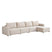 HOME DELUXE Modulaire 4-zits Slaapbank - Ribfluweel - Beige