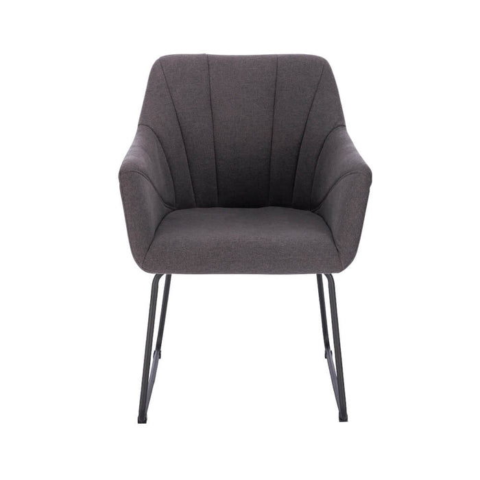 HOME DELUXE Eetkamerstoel – Webstof – Antraciet – Set van 4