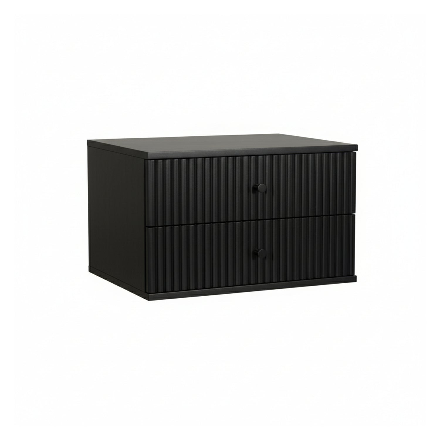 Nachtkastje Hangend Sem - Hout - Mango|Zwart - Hout