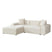 HOME DELUXE Hoekbank met Chaise Longue Links - Ribfluweel - Beige