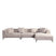 HOME DELUXE Hoekbank met Chaise Longue Rechts - Webstof - Beige