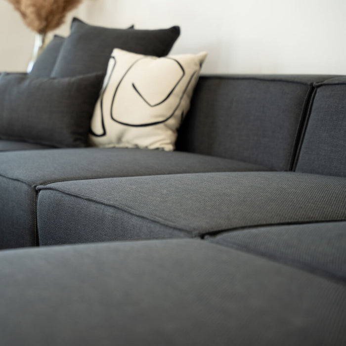HOME DELUXE Modulaire 2-zitsbank - Webstof - Antraciet
