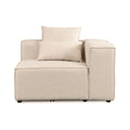 HOME DELUXE Modulair Bank Element - Hoek Rechts - Beige