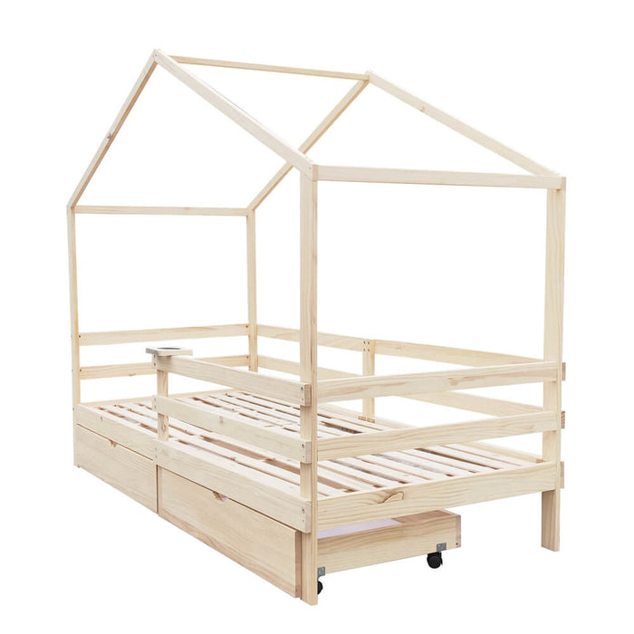 Home Deluxe kinderbed Natuur Met lades