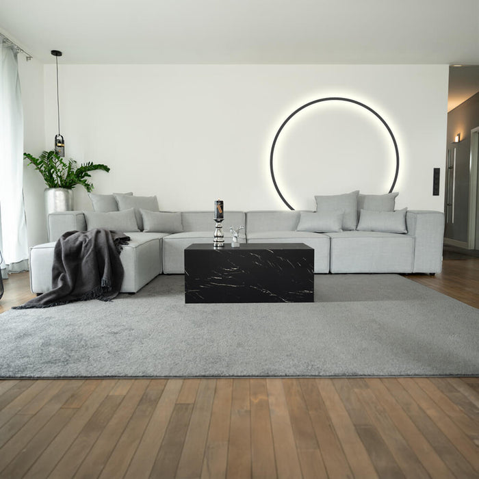 HOME DELUXE Modulaire 4-zitsbank met Hocker - Lichtgrijs