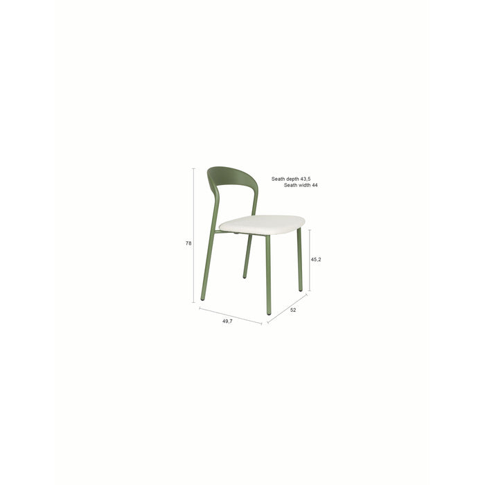 Housecraft Living Adelina Eetkamerstoelen Groen - Set van 2