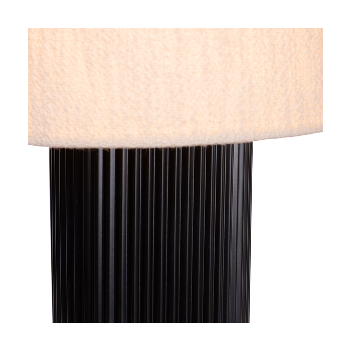 Atmooz Hero - Tafellamp - Zwart & Wit - Katoen & Metaal - 26x26x51cm