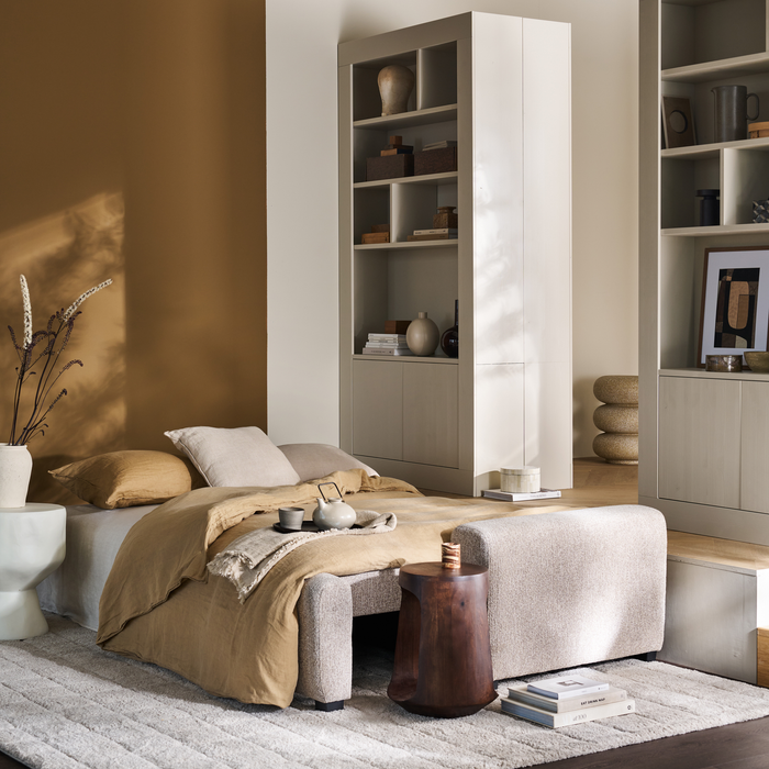 vtwonen Night & Day 3-Zits Slaapbank - Polyester - Naturel Melange