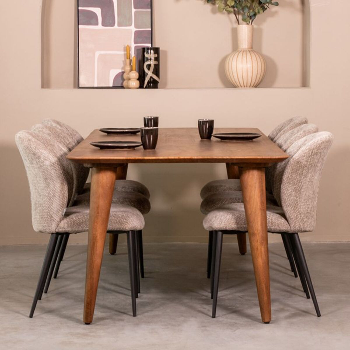 LABEL51 - Eettafel Fly 190 cm - Nature Smooth Mangohout