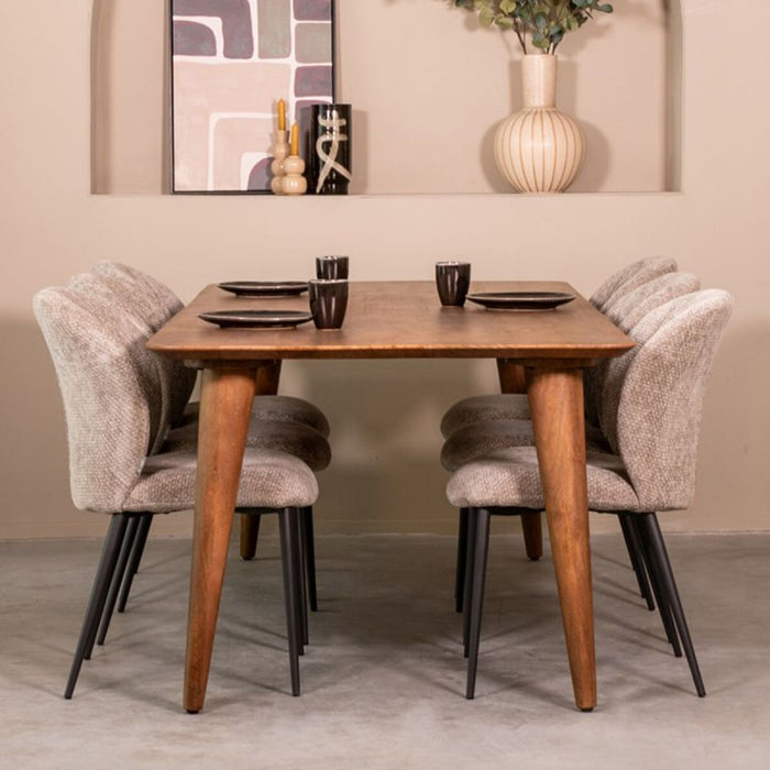 LABEL51 - Eettafel Fly 190 cm - Nature Smooth Mangohout