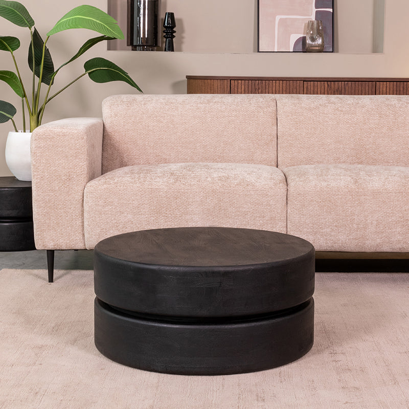 LABEL51 - Salontafel Milly 70 cm - Zwart Mangohout