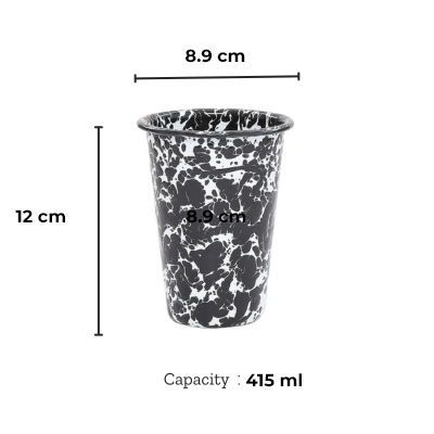 Crow Canyon Home Splatter Tumblers Set 4 Stuks Zwart
