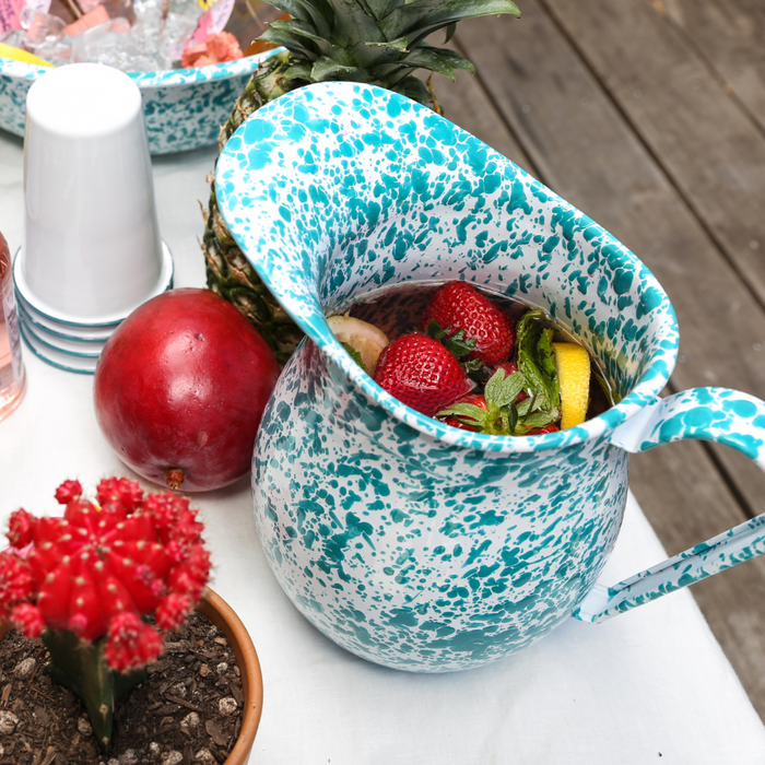 Crow Canyon Home Splatter Kan Turquoise 2,8 Liter