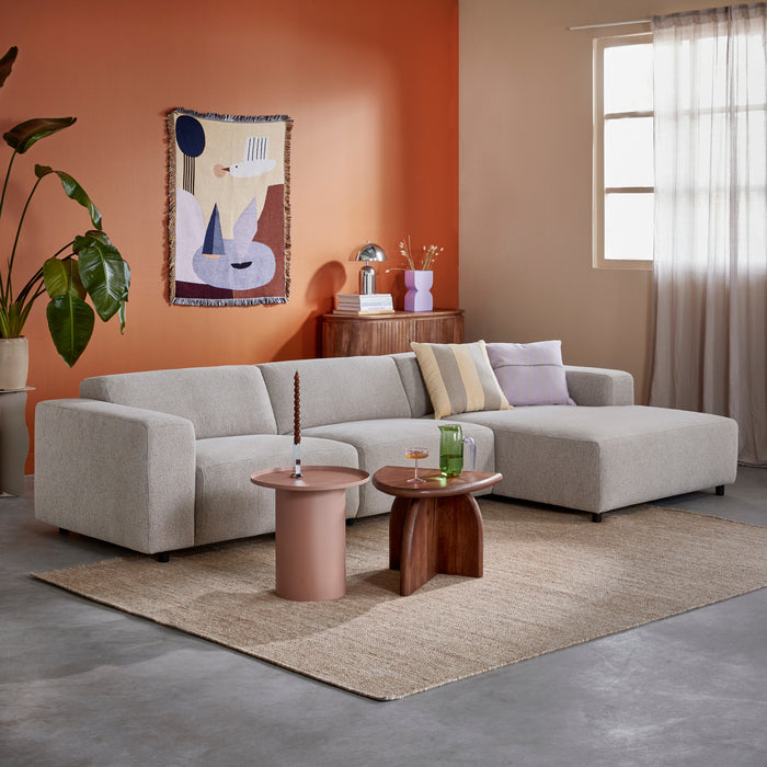 by fonQ Nova Hoekbank met Chaise Longue Rechts - Naturel Melange