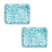 Crow Canyon Home Splatter Dienbladen Rechthoek Turquoise Set van 2