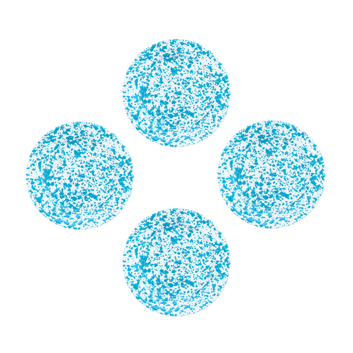 Crow Canyon Home Splatter Saladeborden Set van 4 Turquoise