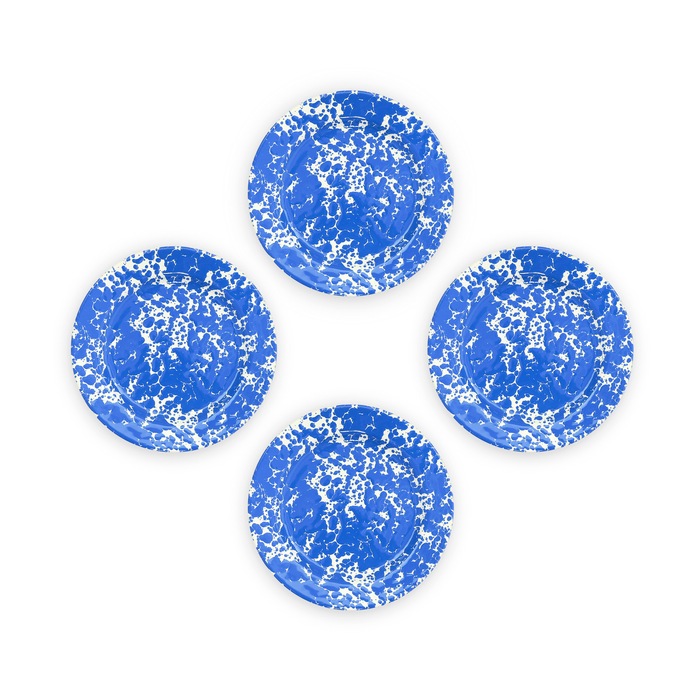 Crow Canyon Home Splatter Saladeborden Set van 4 Blauw